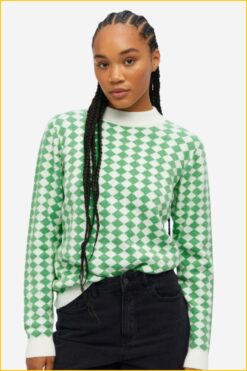 Object - Pullover OBJRAY - OBJ230021 fern green check