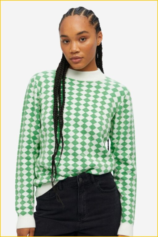 Object - Pullover OBJRAY - OBJ230021 fern green check