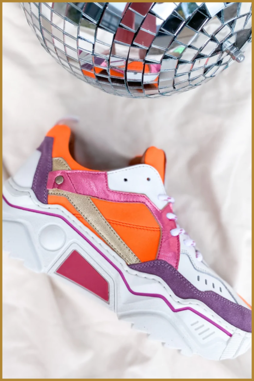 DWRS Label - Sneaker Pluto - DWR220010 white / orange - Afbeelding 3