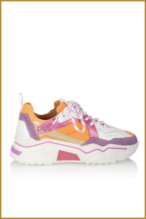 DWRS Label - Sneaker Pluto - DWR220010 white / orange - Afbeelding 2