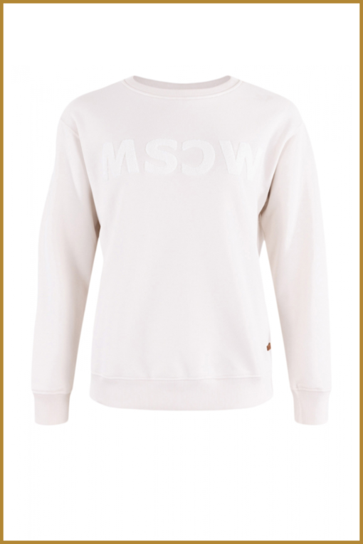 Moscow - Sweater logo - MOS230024 cream solid