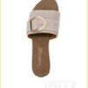 Babouche - Slipper met gesp suede - BAB220002 sand