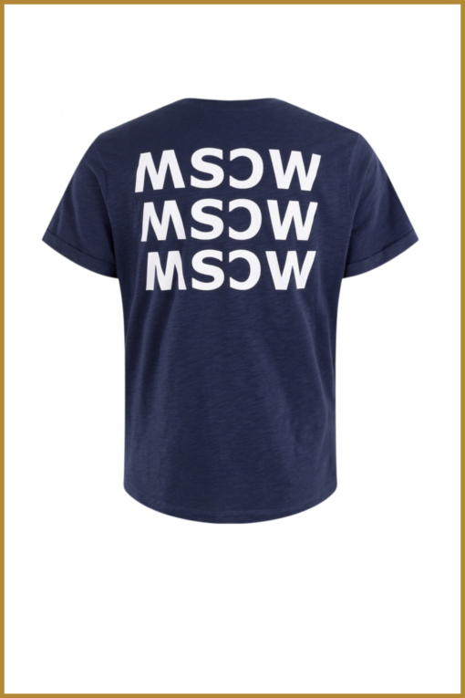 Moscow - Shirt KM There - MOS230018 navy blue solid