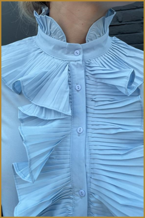 Blouse roesel - TUR230007 licht blauw - Afbeelding 2