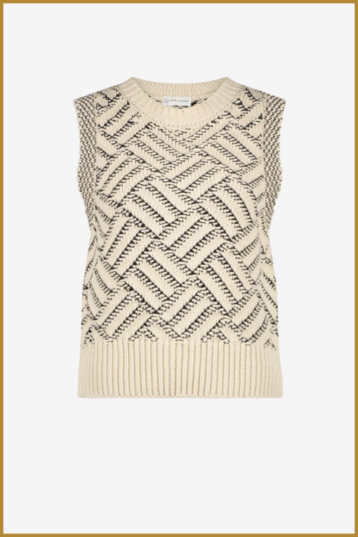 Vest Ladies - JAN230009 beige - Afbeelding 2