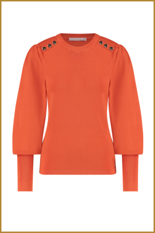 Studio Anneloes - Sasja button pullover - STU230003 orange