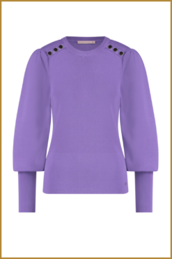 Alternative view of Studio Anneloes - Sasja button pullover - STU230002 purple
