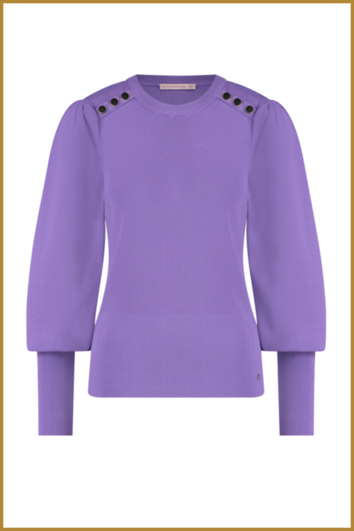 Studio Anneloes - Sasja button pullover - STU230002 purple - Afbeelding 2