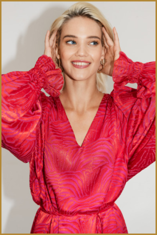 Freebird - Dress Xeni - FRE230005 red - Afbeelding 2