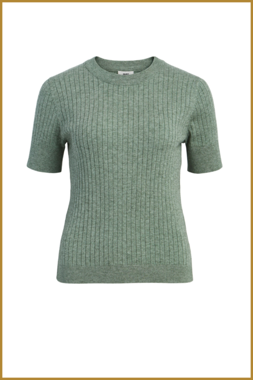 Shirt KM OBJNOELLE - OBJ230012 vineyard green melange