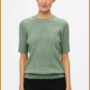 Shirt KM OBJNOELLE - OBJ230012 vineyard green melange