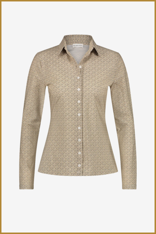 Blouse Kikkie - JAN230022 beige melange - Afbeelding 2
