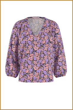 Alternative view of Studio Anneloes - Zaria flower shirt - STU230010 lila