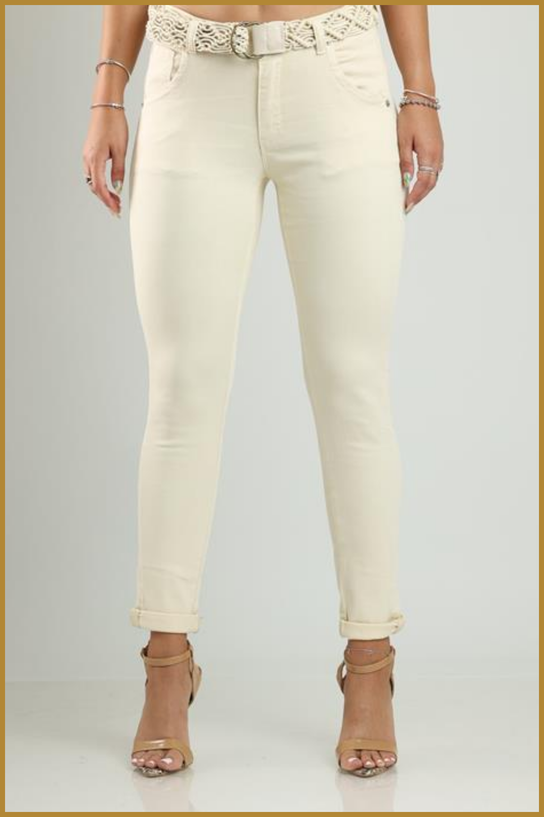 Boyfriend jeans Azurite - BIA220017 off white