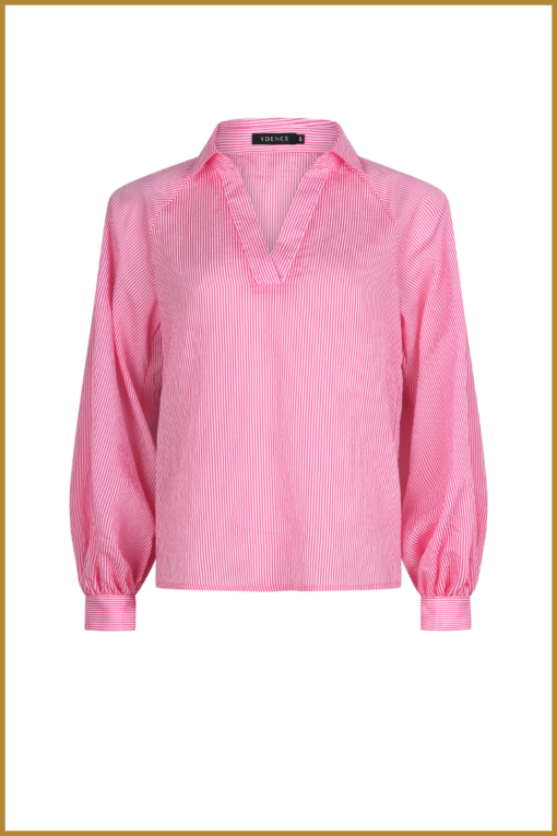 Ydence - Blouse Mara - YDE230012 fuchsia