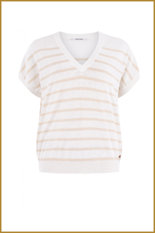 Gilet Kamaria - MOS230010 sand stripe - Afbeelding 2