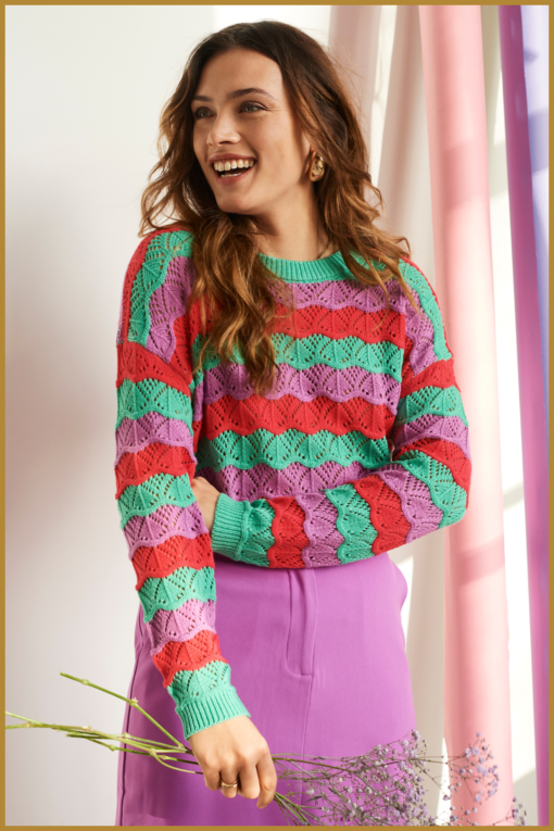 Ydence - Knitted sweater Nina - YDE230003 print