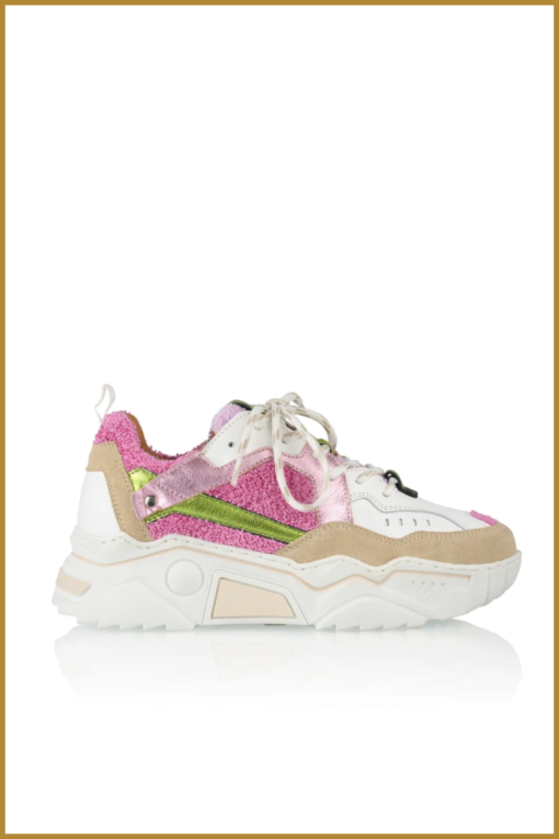 DWRS Label - Sneaker Pluto terry - DWR220011 white / pink / green