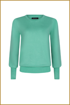 Ydence - Knitted top Vera - YDE230002 turqoise