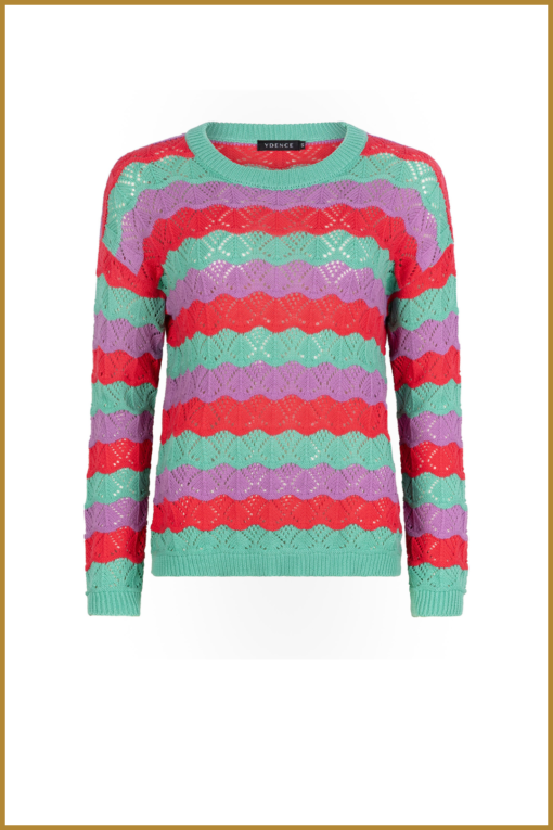 Ydence - Knitted sweater Nina - YDE230003 print - Afbeelding 2