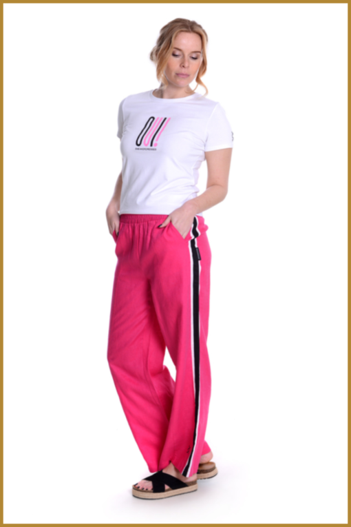 Sneakerdresses - Pants linnen - SNE230012 pink - Afbeelding 3