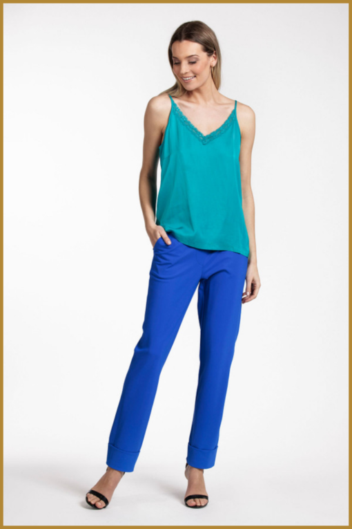 STUDIO ANNELOES - Anna bonded trousers - sky- STU230024