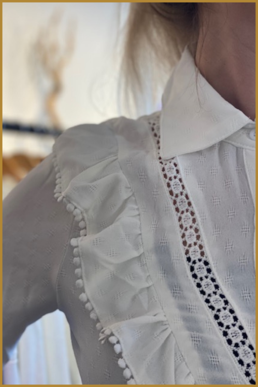 INUZ - Blouse Tiara ecru - INU230039 - Afbeelding 2
