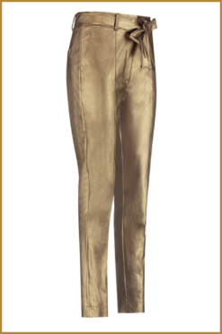 Alternative view of STUDIO ANNELOES - Mita faux leather trousers gold - STU230039