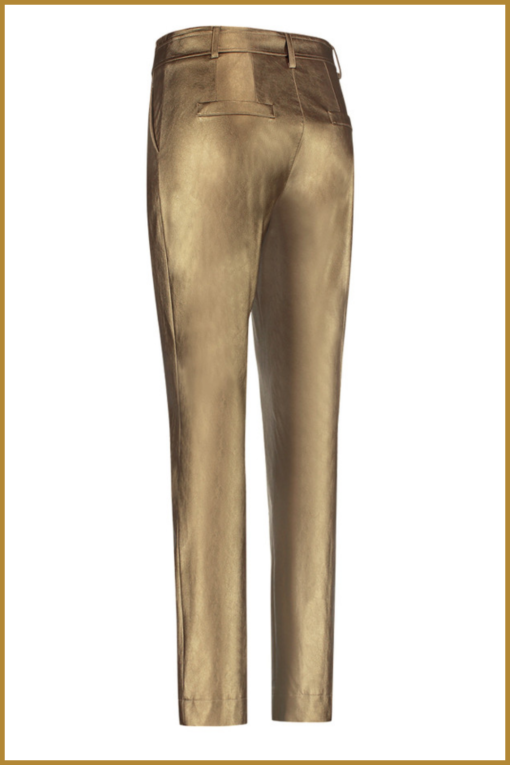 STUDIO ANNELOES - Mita faux leather trousers gold - STU230039