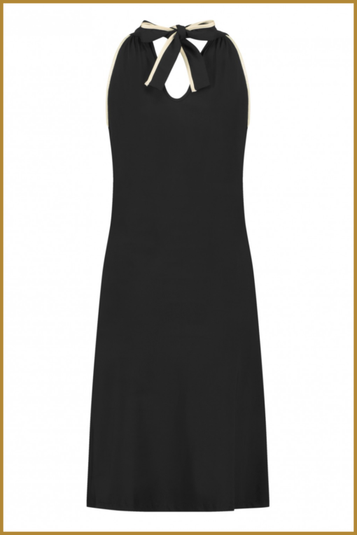 ZIP73 - Halterjurk kort - ZIP230019 zwart - Afbeelding 2