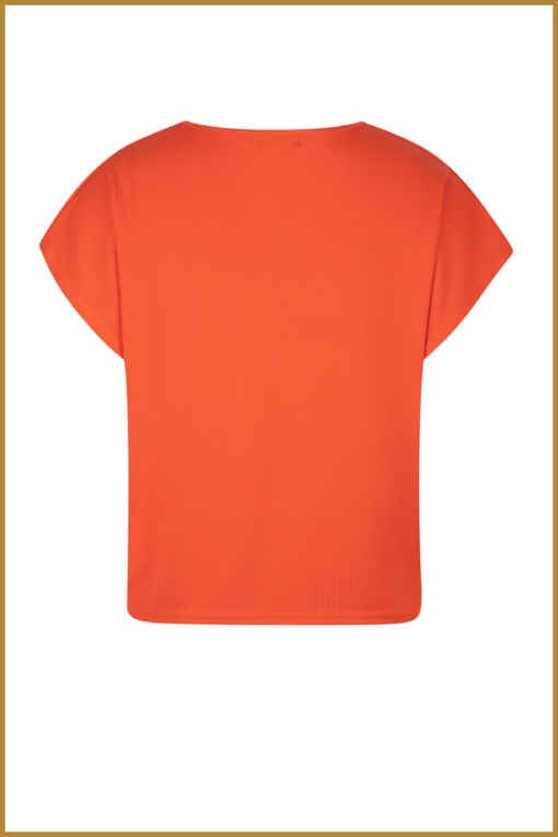 YDENCE - Top Moe - YDE230028 coral red - Afbeelding 2