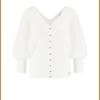 STUDIO ANNELOES - Elora button pullover white - STU230044