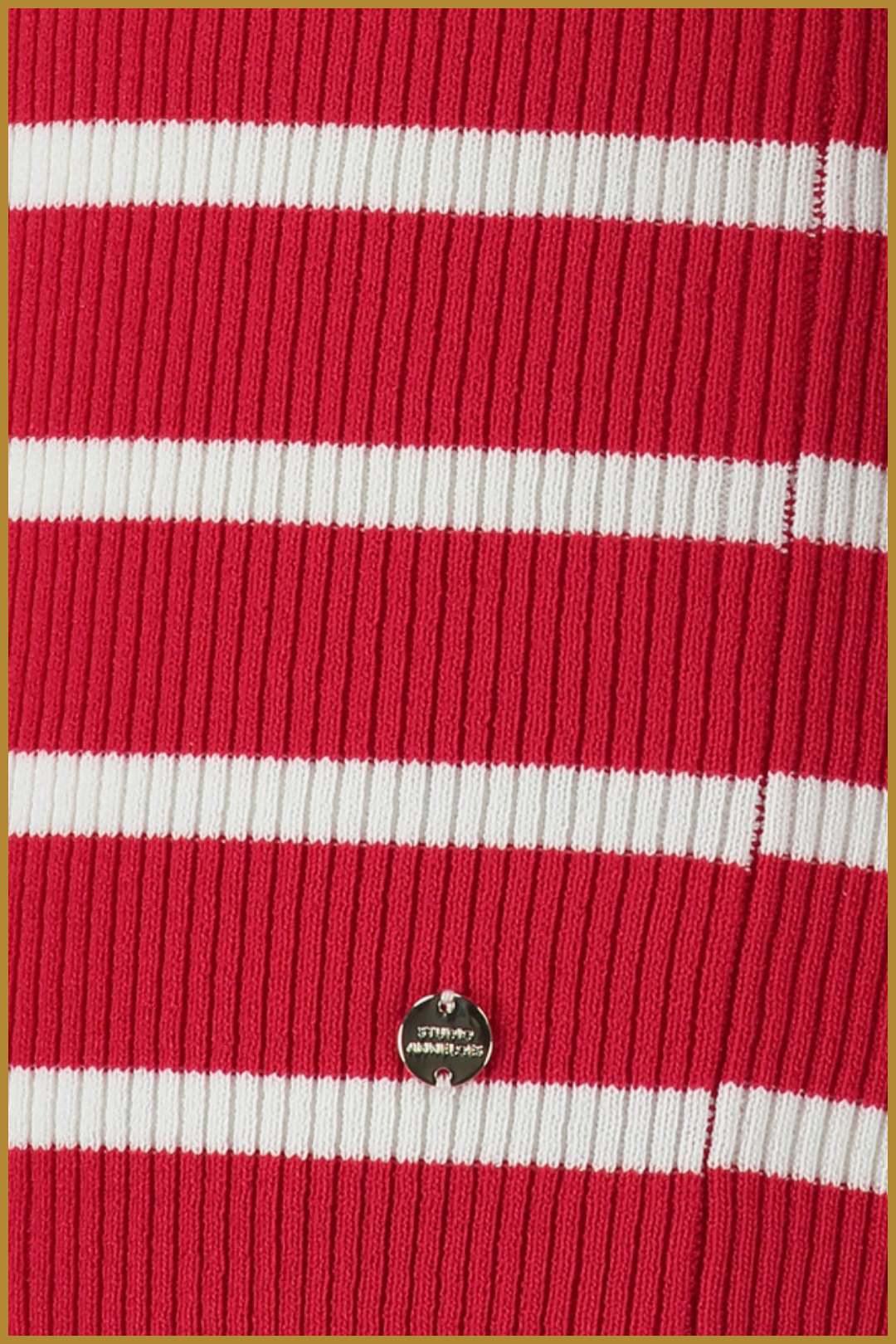 STUDIO ANNELOES - Diede stripe bootneck pullover red white - STU230043