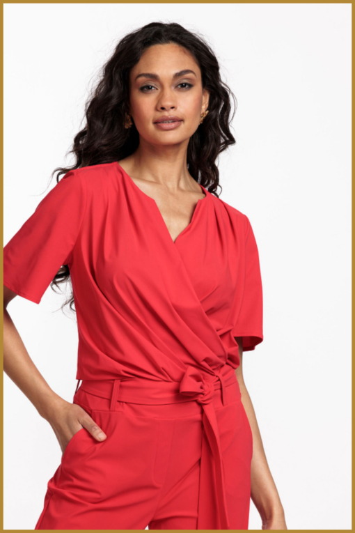 STUDIO ANNELOES - Mia jumpsuit red - STU230042 - Afbeelding 3