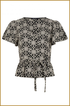 Alternative view of YDENCE - Top Dorit - YDE230036 black/white
