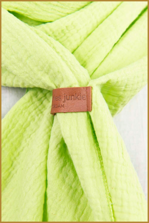 INUZ - Sjaal waffle lime - INU230081