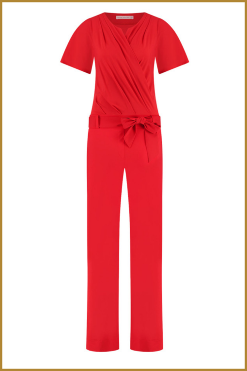 STUDIO ANNELOES - Mia jumpsuit red - STU230042 - Afbeelding 2