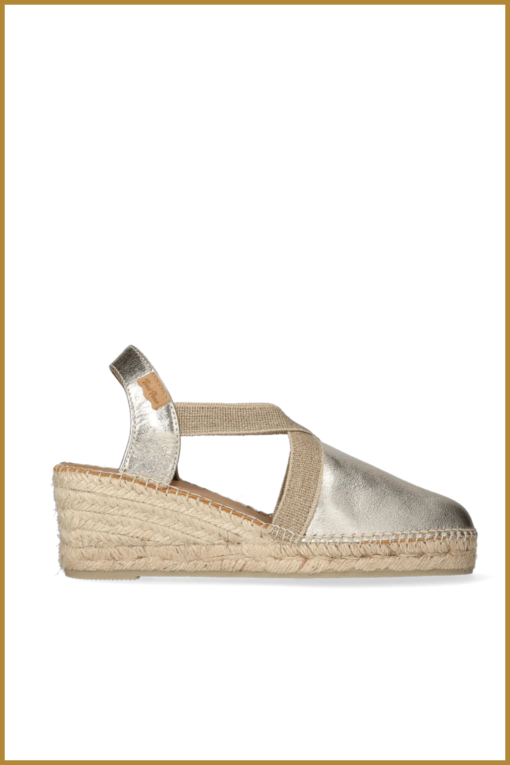 INUZ - TOSSA DAMES ESPADRILLES PLATI- Goud plati