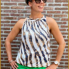 INUZ - Top Py print beige - INU230163