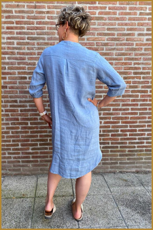 IUZ - Jurk Mia jeansblauw - INU230154 - Afbeelding 3