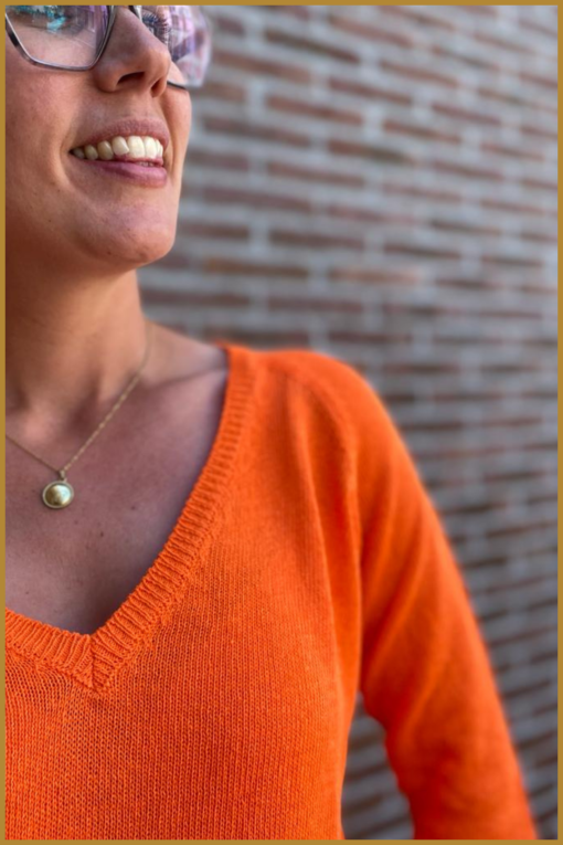 INUZ - Zomertrui Vee oranje - BEA230004 - Afbeelding 2