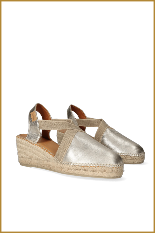 INUZ - TOSSA DAMES ESPADRILLES PLATI- Goud plati