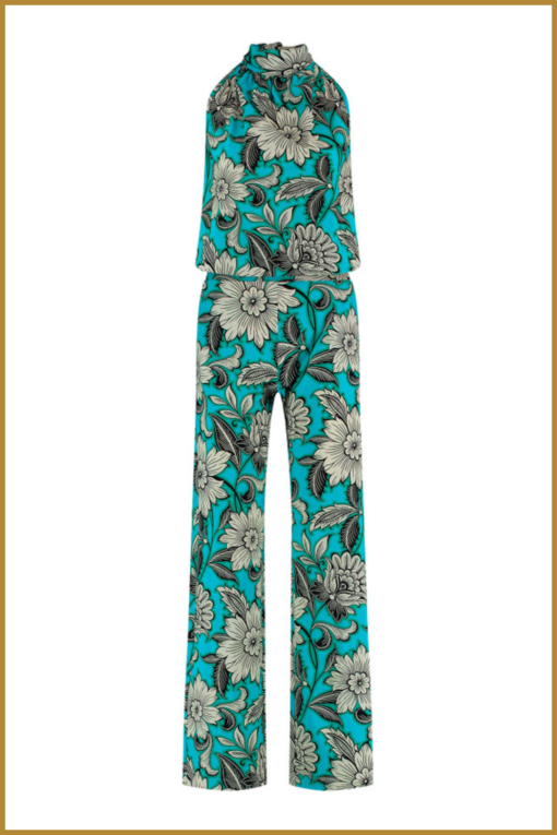 STUDIO ANNELOES -  Monica flower jumpsuit turqoise kit - STU230053 - Afbeelding 2