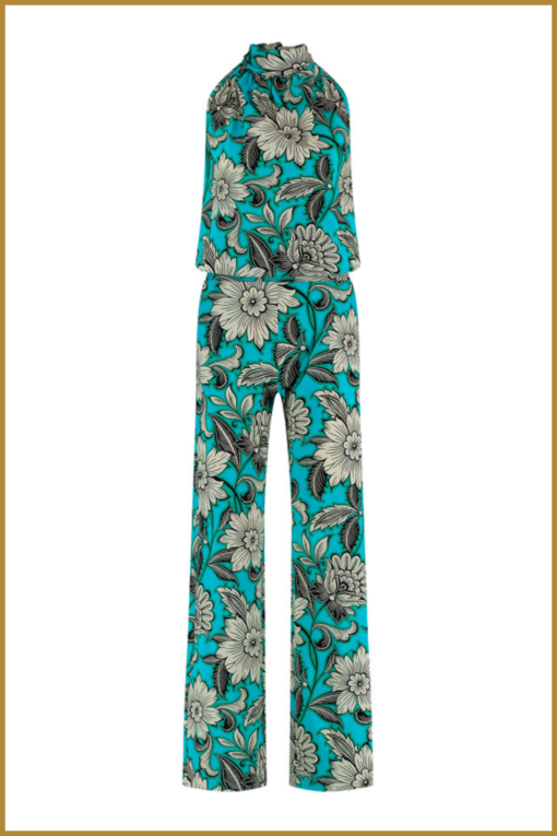 STUDIO ANNELOES - Monica flower jumpsuit turqoise kit - STU230053