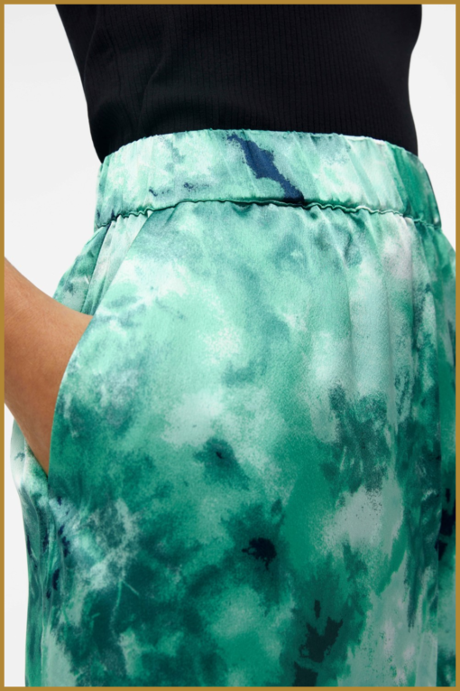 Pants OBJSUMAI GADDI - OBJ230033 fern green graphical - Afbeelding 3