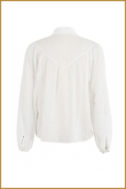 MSCW - blouse 131-05-Ingibor wool white solid - MOS230041