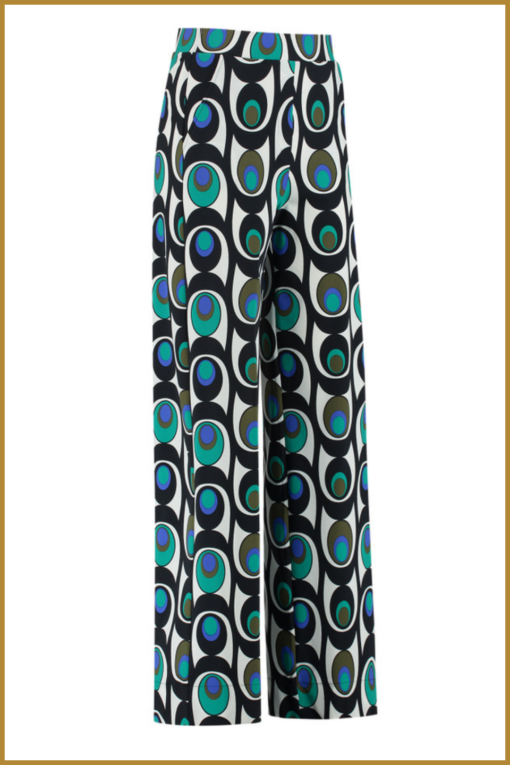STUDIO ANNELOES - Lexis retro trousers skyemerald - STU230027 - Afbeelding 3