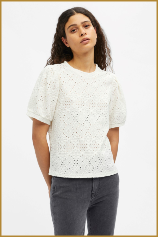 OBJECT - Objfeodora ss top - cloud dancer OBJ230036 - Afbeelding 4