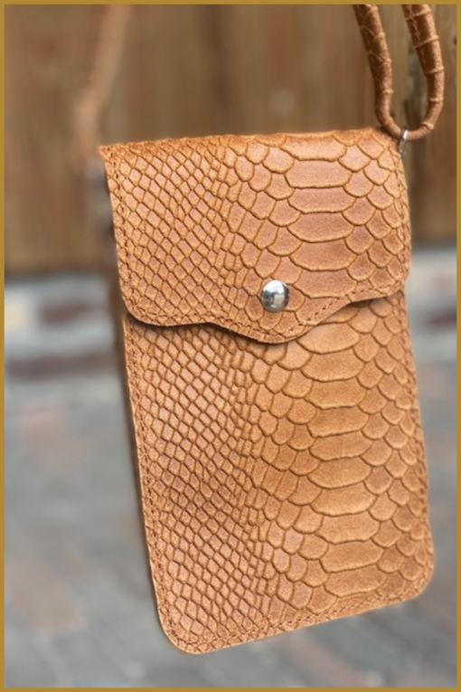 INUZ - Tas Pona snake cognac - TEA230050 - Afbeelding 2