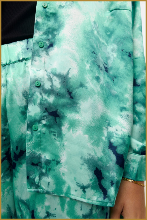 Blouse OBJSUMAI ROXA - OBJ230034 fern green graphical - Afbeelding 2